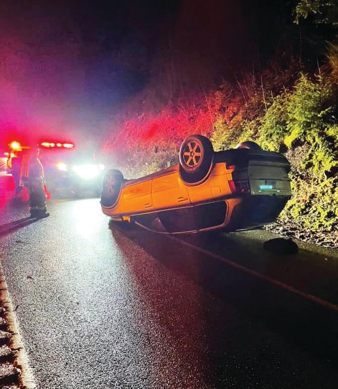 A 19-year-old man flipped his car on U.S. Highway 101 Jan. 20. He told responders that he"was going to drift the corners."